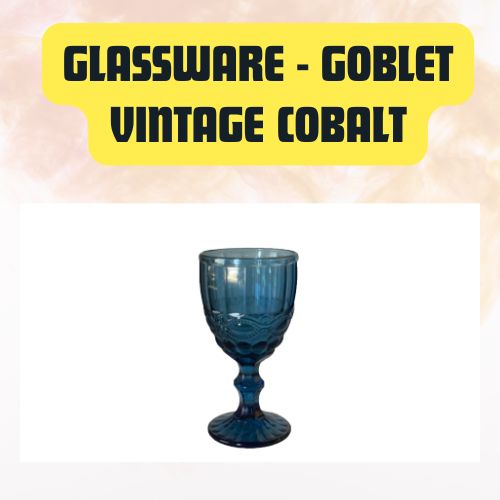 Supplier product photograph: Glassware Boho Plum Blue Glass Goblet