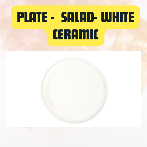 Supplier product photograph: Plate White Ceramic Salad